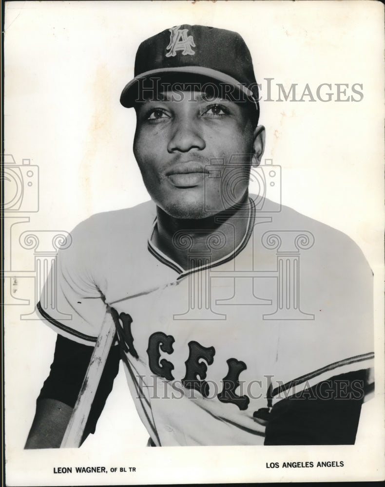 1963 Press Photo Leon Wagner Of Los Angeles Angels - cvs01808- Historic Images