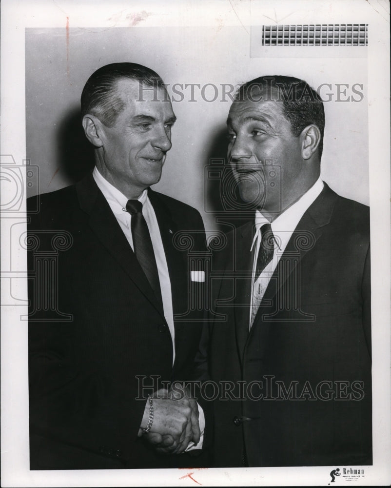 1960 Press Photo Former Boxer Rocky Marciano with William J. Wail - cvs03693- Historic Images