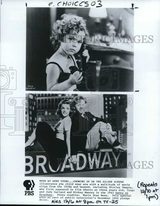 1989 Press Photo When we were young, growing up on the Silver Screen - cvw00741- Historic Images