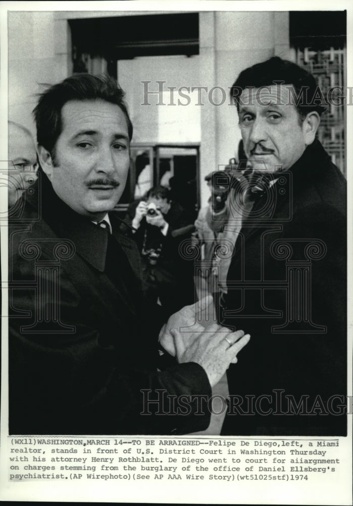 1974 Press Photo Felipe DeDiego on trial for Burglary - cvw01129- Historic Images