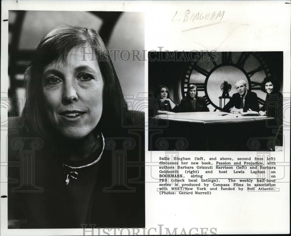 1989 Press Photo Sallie Bingham Discusses her New Book- Historic Images