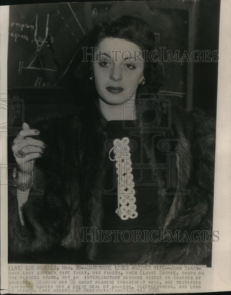 Press Photo Ellaine BarrieShown on the Witness Stand - cvw02368- Historic Images