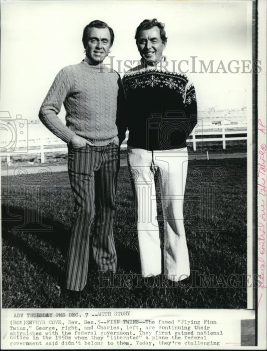 Press Photo The famed "Flying FInn Twins" - cvw02840- Historic Images