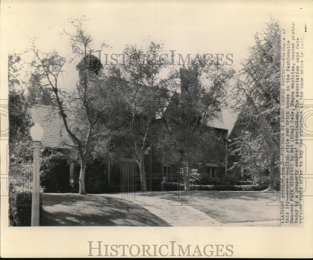 Press Photo Purchase of house in Hancock Park by Negro causes protest- Historic Images