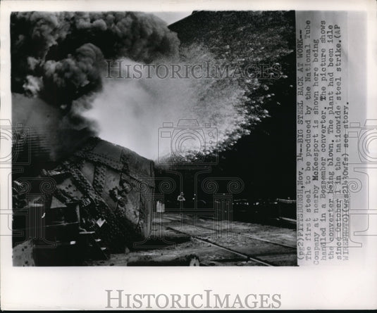 1949 Press Photo Big Steel at Work again at the National Tube Company - cvw03935- Historic Images
