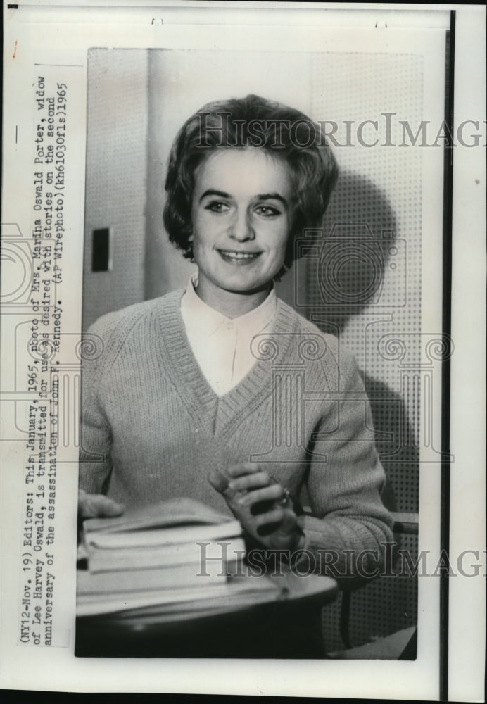 1965 Press Photo Mrs.M Oswald Porter used as Desire on John F. Kenedys's Stories- Historic Images