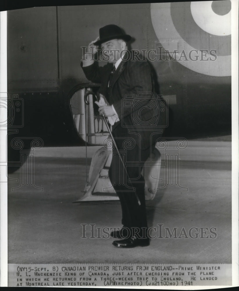 1941 Press Photo Prime Minister MacKenie King of Canada - cvw06269- Historic Images