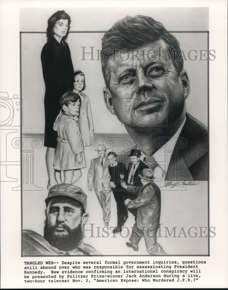 Press Photo Tangle web for Pres. Kennedy&#39;s assassination presented by Anderson- Historic Images