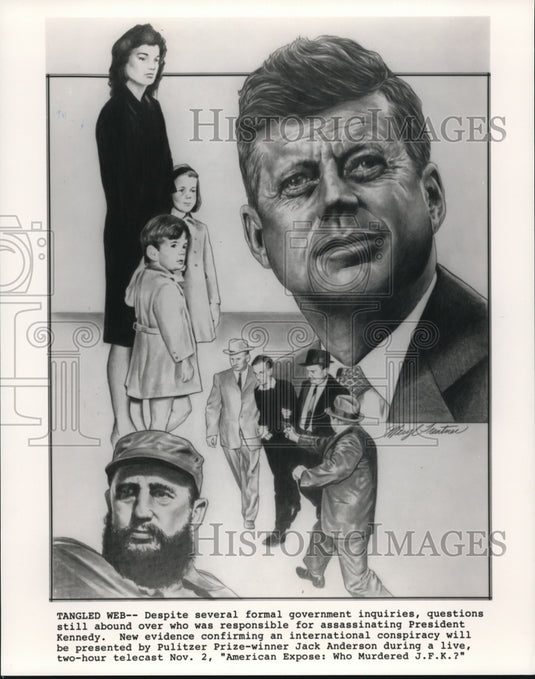 Press Photo Tangle web for Pres. Kennedy's assassination presented by Anderson- Historic Images