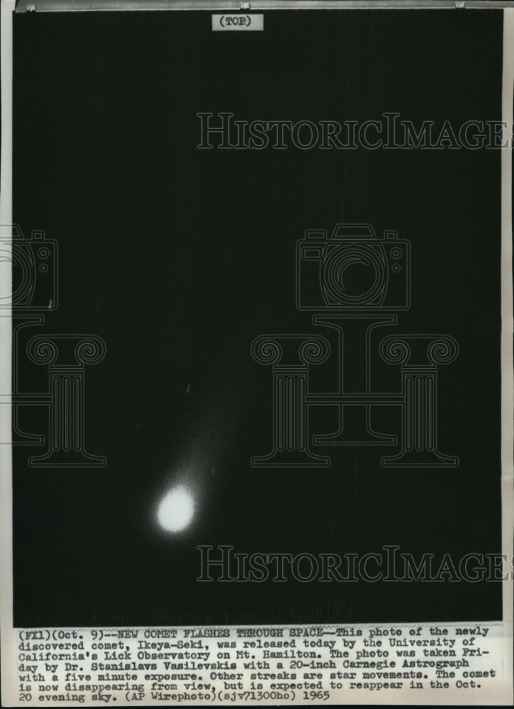 1985 Press Photo View of the Ikeya-Seki comet by the University of California- Historic Images