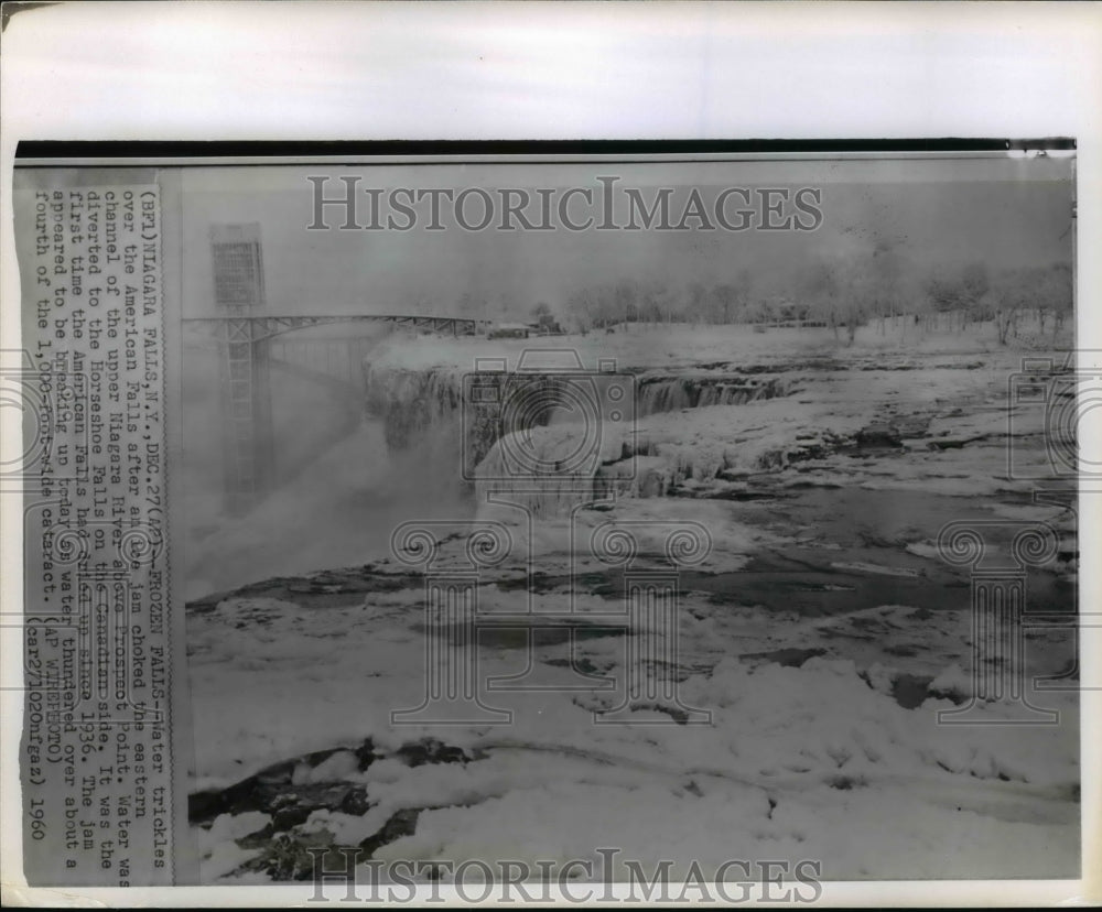 1961 Press Photo Frozen Niagara Falls - cvw17304- Historic Images