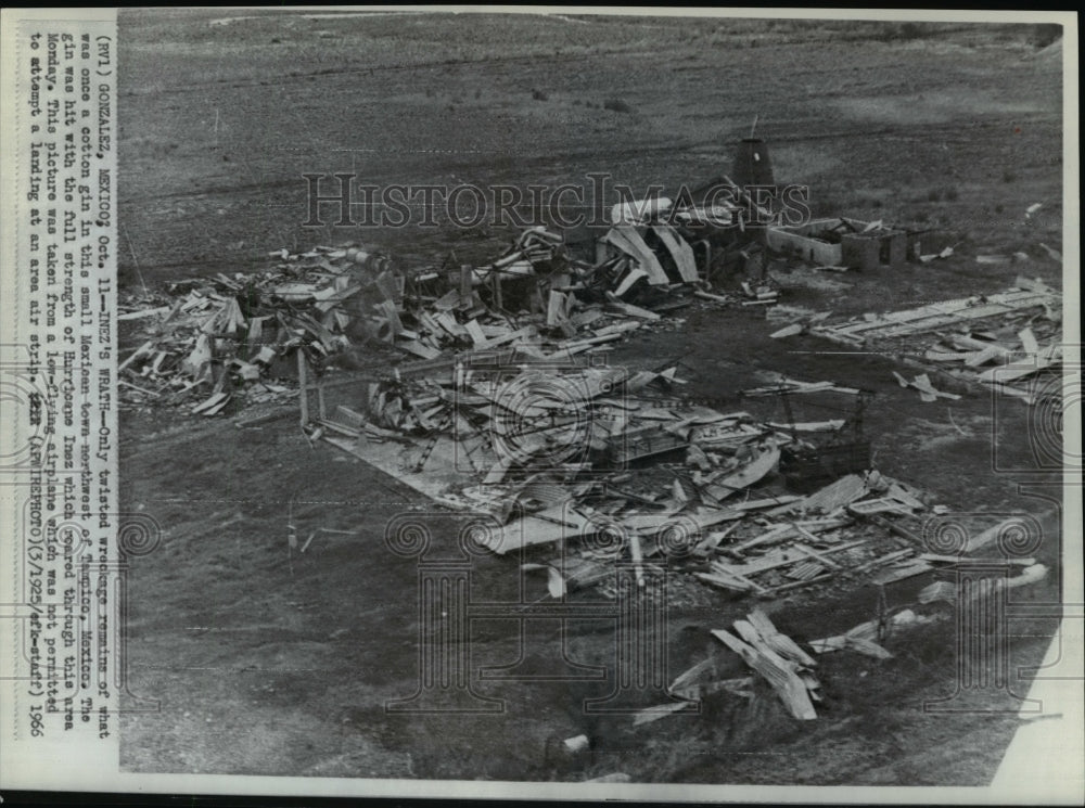 1966 Press Photo View of wreckage caused by Hurricane Inez in Mexico - cvw20771- Historic Images