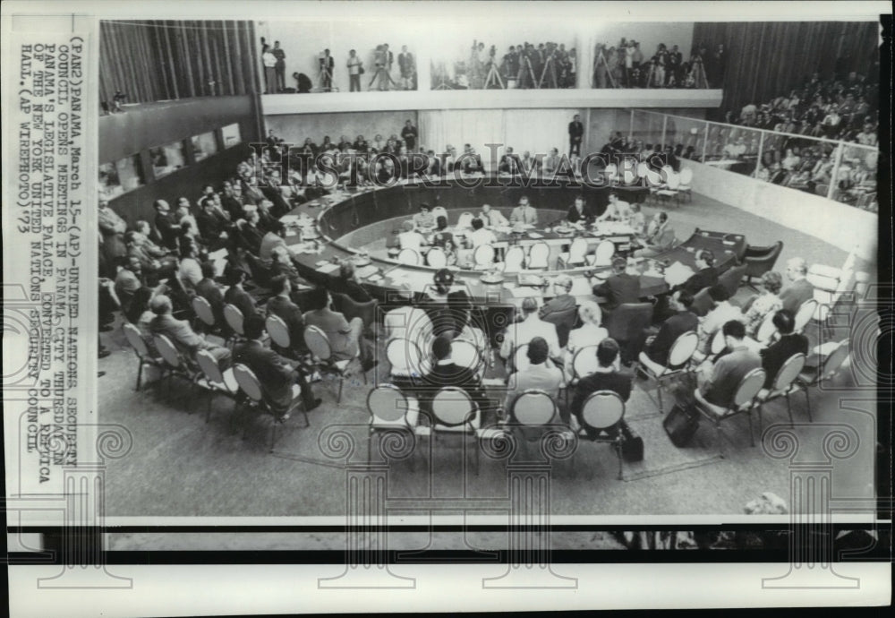 1973 Press Photo United Nations Security Council opens meeting in Panama City- Historic Images