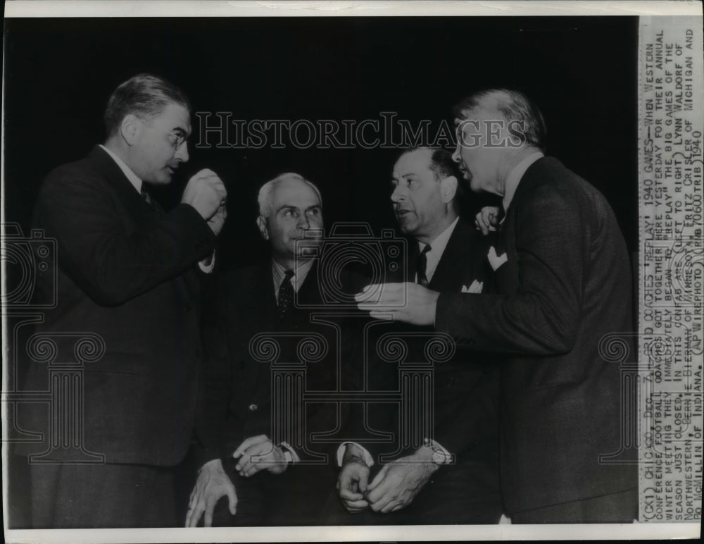 1940 Press Photo Western conference football coaches at annual winter meeting- Historic Images