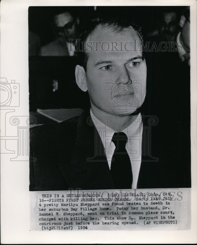 1954 Press Photo Dr. Samuel Sheppard charged of killing his wife, Marilyn- Historic Images