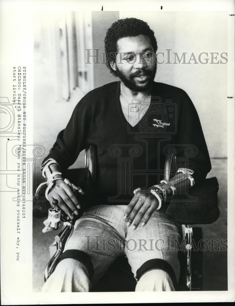 Press Photo Darryl Stingley, former football player suffers from spine injury- Historic Images