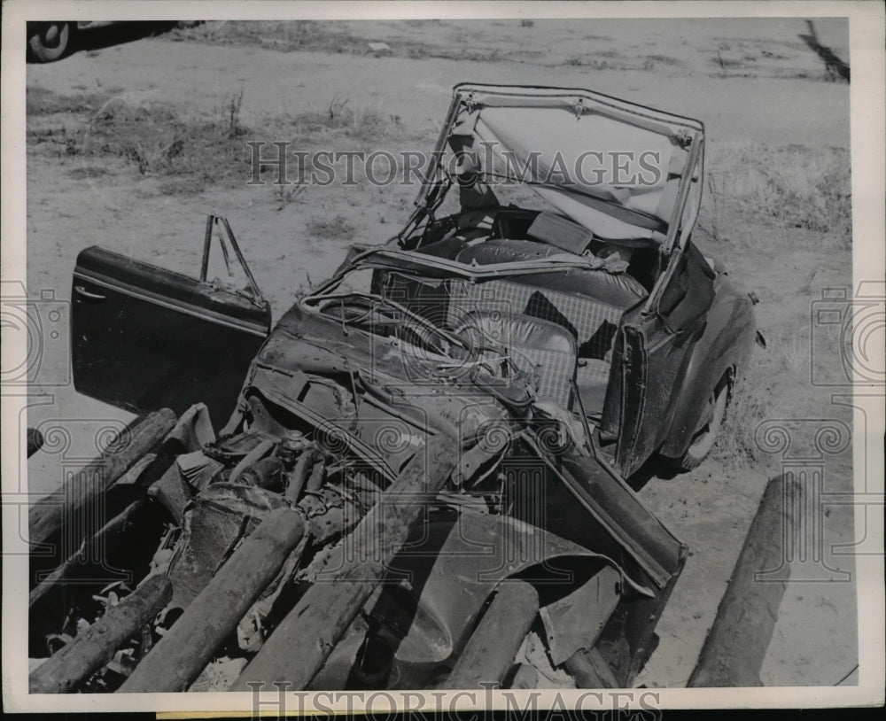 1947 Press Photo Treasure Island, San Francisco Bay car accident killing four- Historic Images