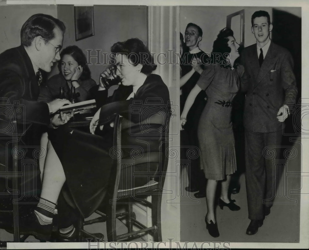 1939 Press Photo Rockford & Kenyon Colleges Inter sectional Mass Blind Date- Historic Images