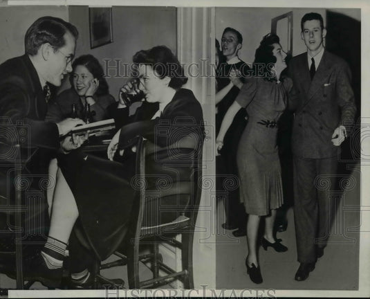 1939 Press Photo Rockford & Kenyon Colleges Inter sectional Mass Blind Date- Historic Images