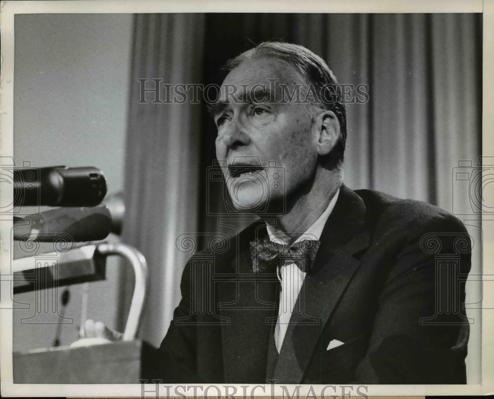 1959 Press Photo Secretary of State Christian A Herter press conference in Wash- Historic Images