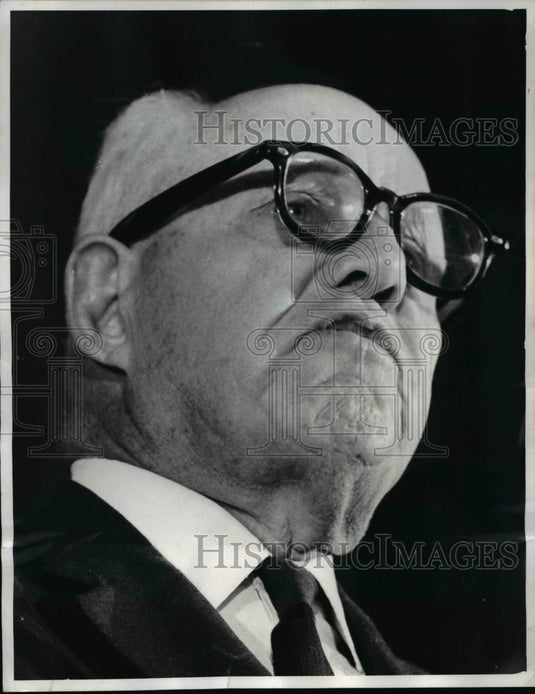 1970 Press Photo George Meany, Pres of AFL-CIO, speaks at Bricklayers Union Con- Historic Images