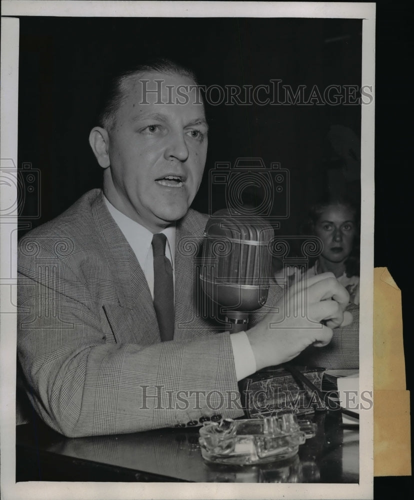 1946 Press Photo Paul A Olson appearing before Senate War Profits Committee- Historic Images