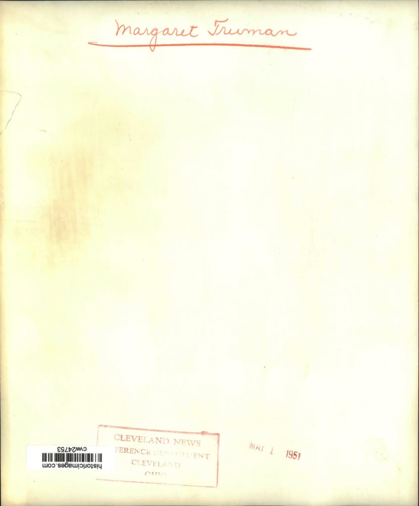 1951 Press Photo Margaret Truman in Hollywood for her debut as a radio actress.