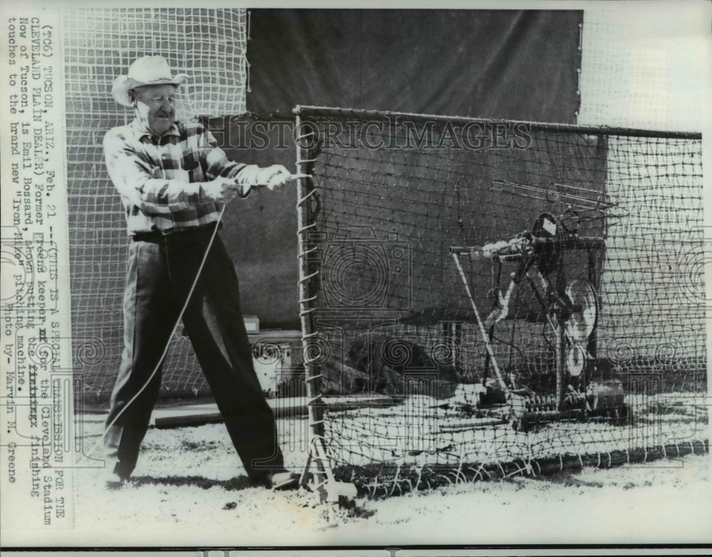 1967 Press Photo Baseball-Emil Bossard, former greens keeper for the Indians.- Historic Images