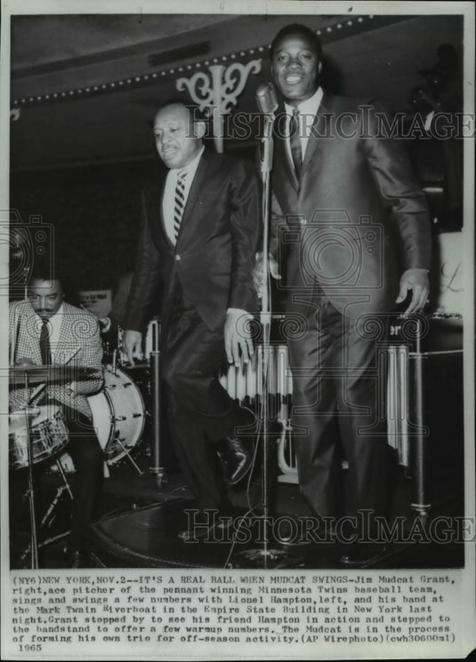 1965 Press Photo Jim Mudcat Grant, ace pitcher of Minnesota Twins baseball team- Historic Images