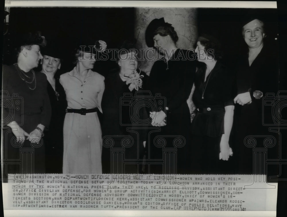 1941 Press Photo Luncheon of key women in the National Defense - cvw25781- Historic Images