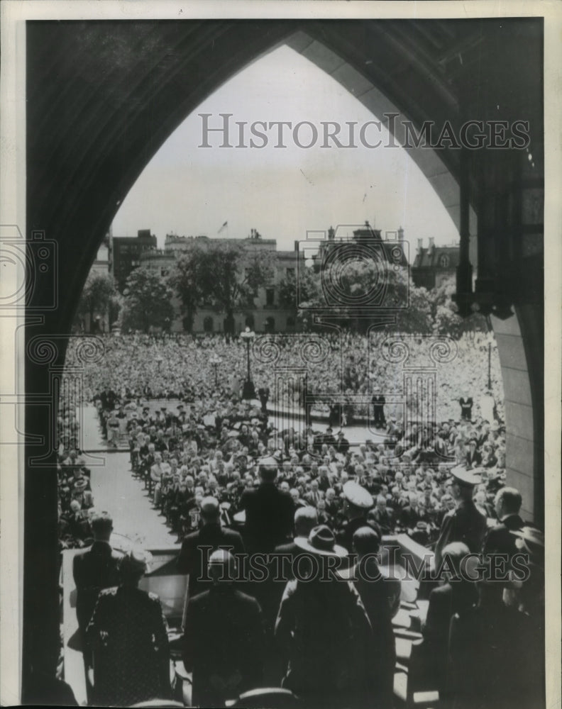 1943 Press Photo Pres. Roosevelt speaks before Canada&#39;s lawmakers in Ottawa- Historic Images