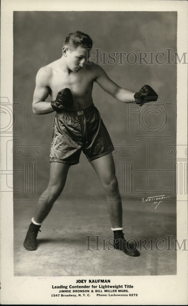 1928 Press Photo Joey Kaufman, Leading Contender for Lightweight Title- Historic Images