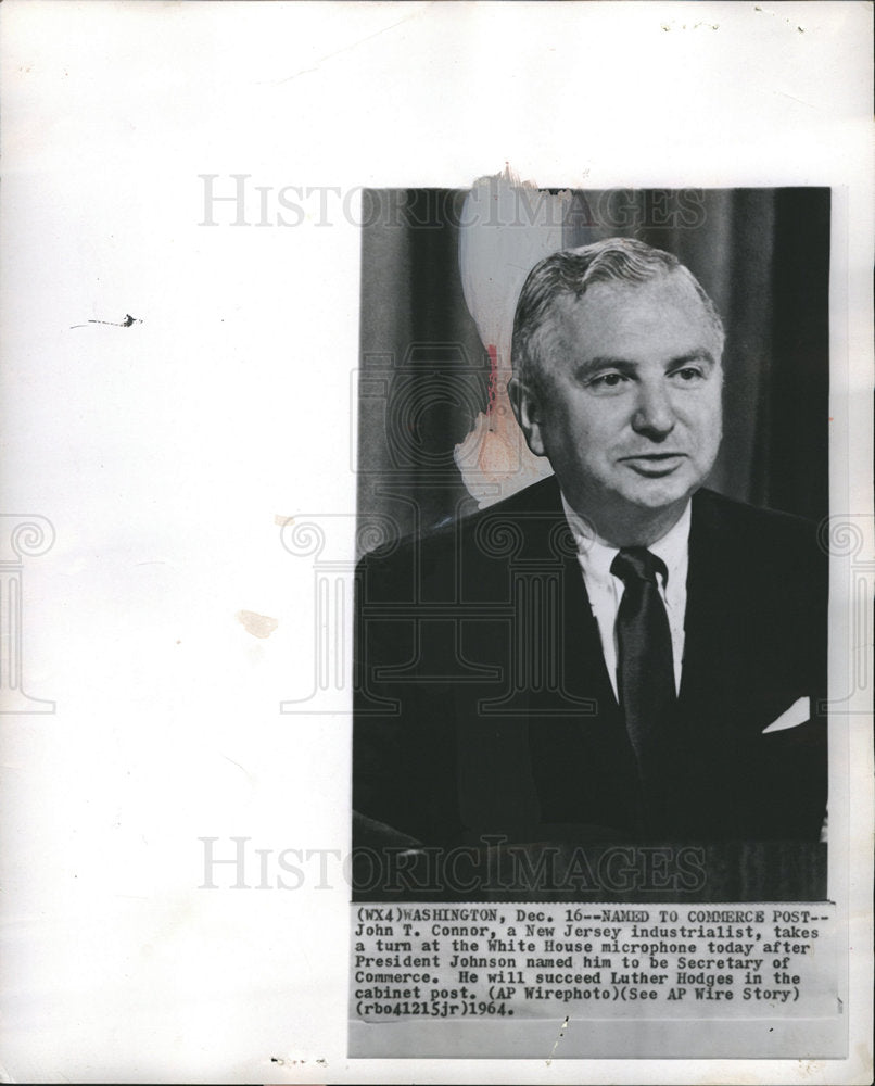 1964 Press Photo John Connor Commerce Secretary - dfpb01345- Historic Images