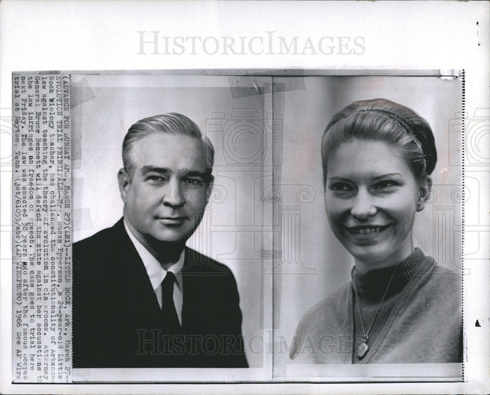 1966 Press Photo Susan Epperson, biology teacher - dfpb05347- Historic Images