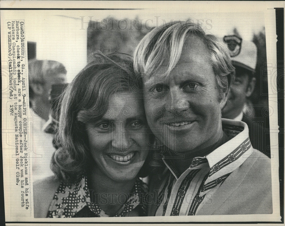 1972 Press Photo Jack Nicklaus, Barbara, Sports-Golf - dfpb08535- Historic Images