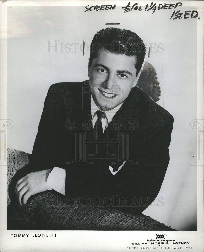 1957 Press Photo TOMMY LEONETTI My City of Sydney - dfpb11365- Historic Images