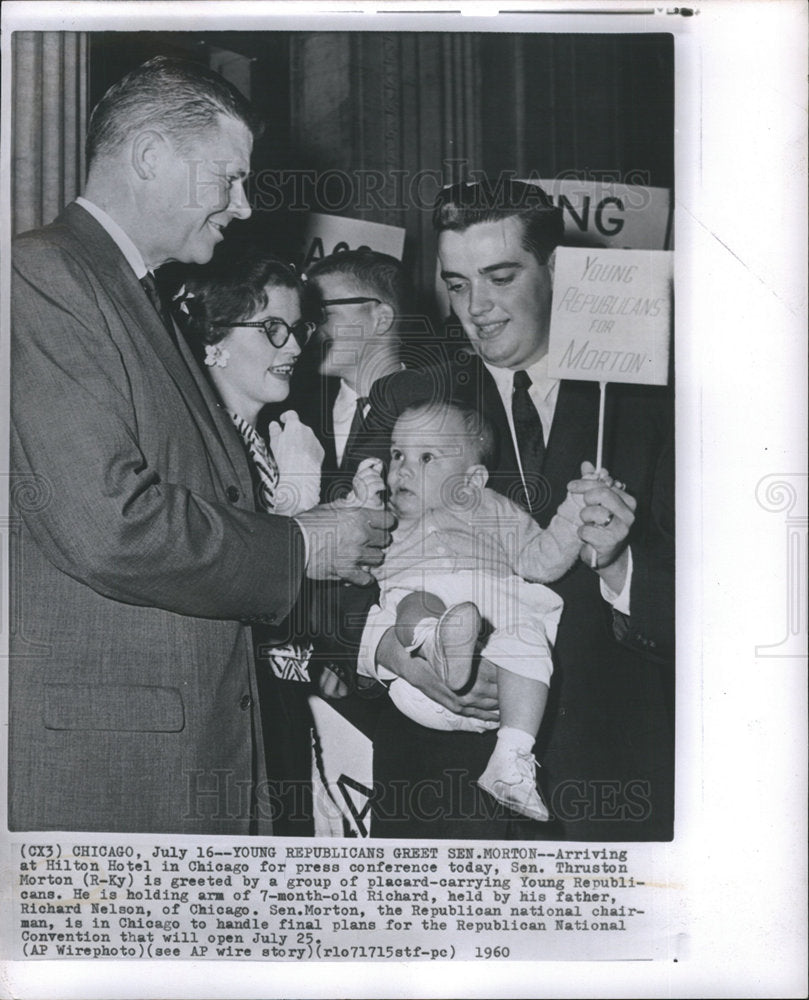 1960 Press Photo Thruston Morton Richard Nelson - dfpb12429- Historic Images