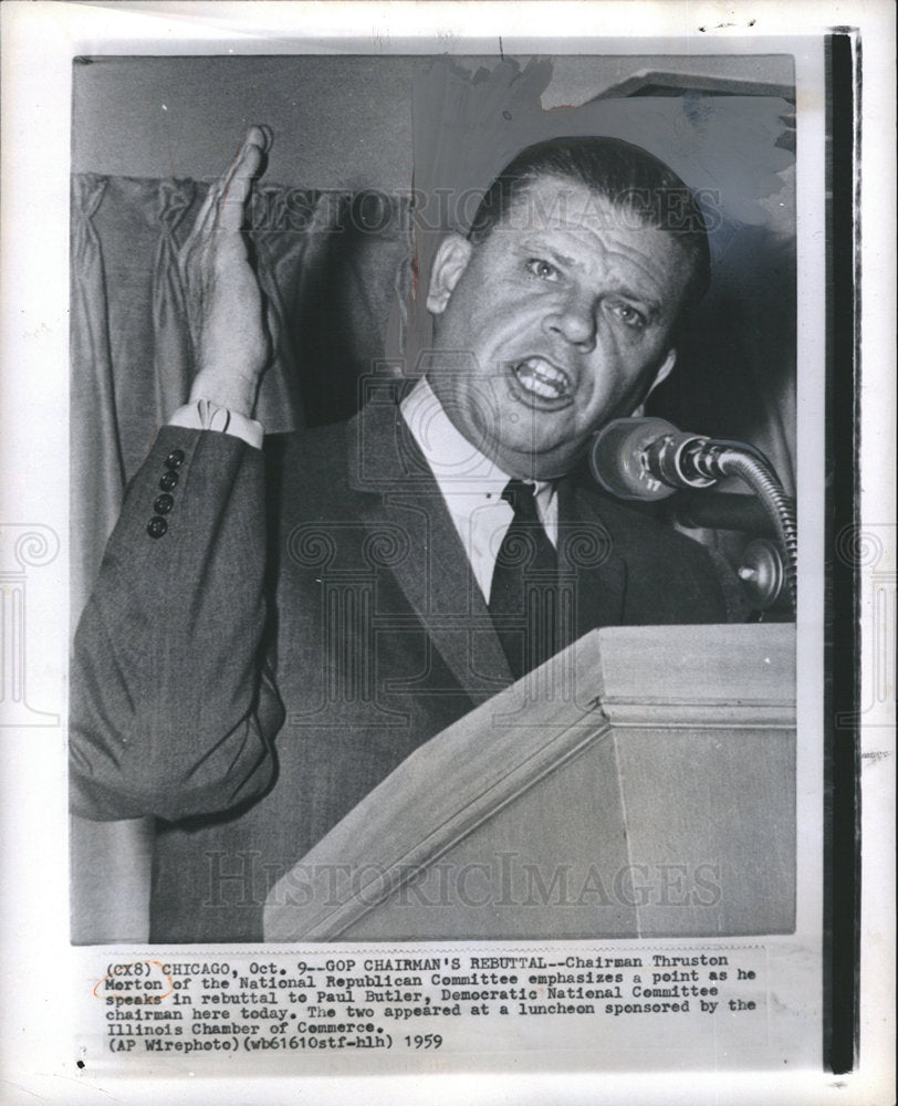 1959 Press Photo Thruston Morton Republican chairman - dfpb12469- Historic Images