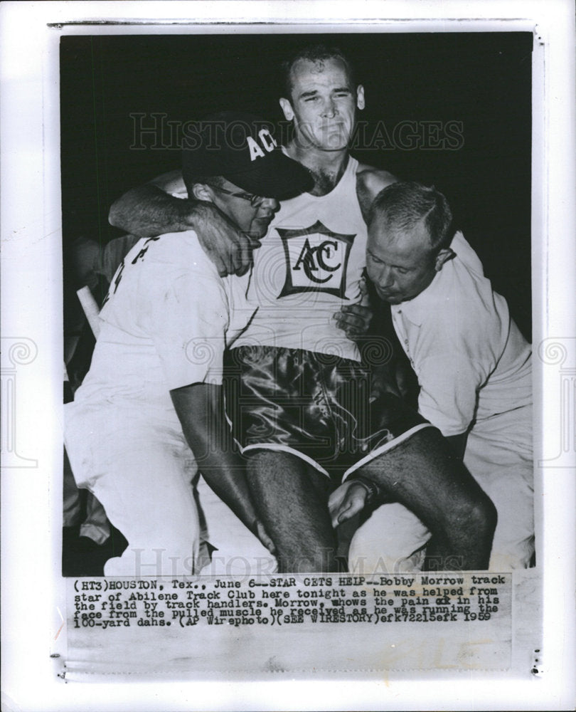 1959 Press Photo Bobby Morrow Abilene Texas track- Historic Images