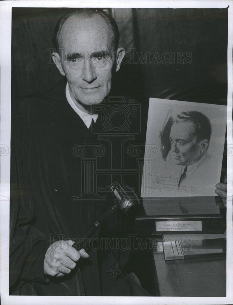 1957 Press Photo George Murphy Judge Recorder - dfpb13219- Historic Images