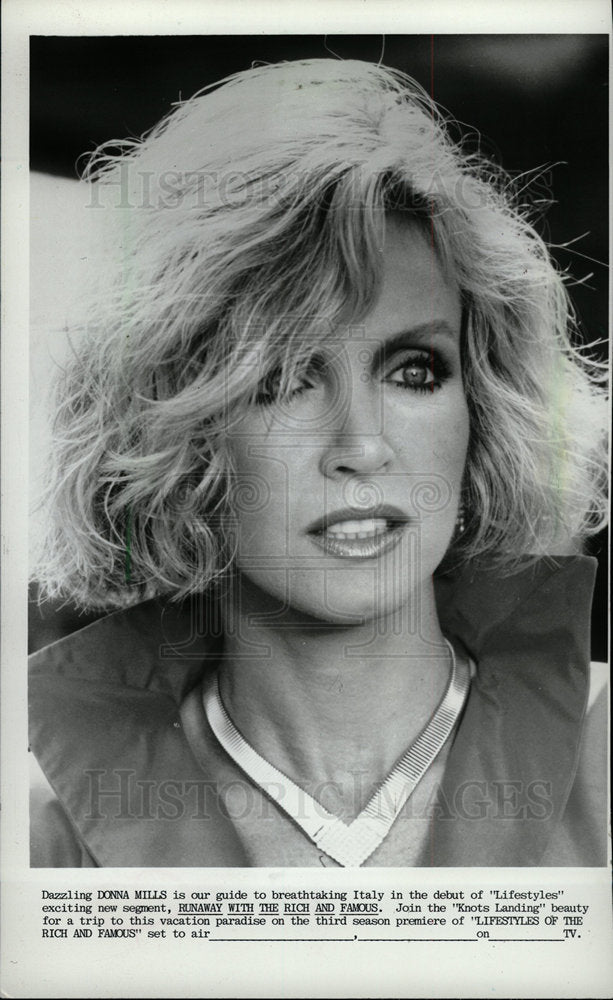 1985 Press Photo Lifestyles Rich Famous TV Donna Mills - dfpd27069- Historic Images