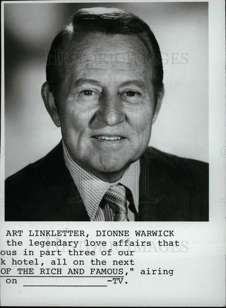 1987 Press Photo Art Linkletter Lifestyles Rich Famous - dfpd27223- Historic Images