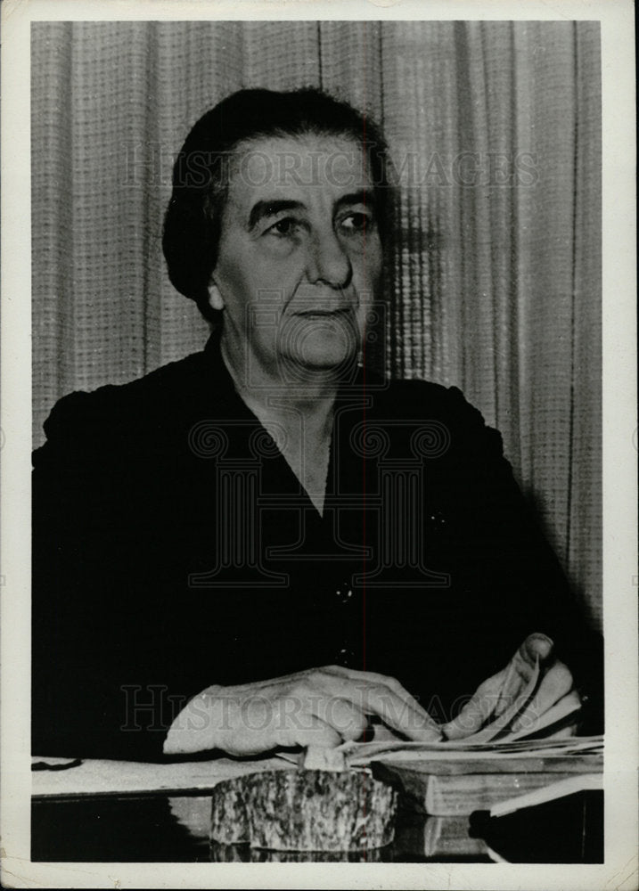 1973 Press Photo Golda Meir Israel Prime Minister - dfpd27445- Historic Images