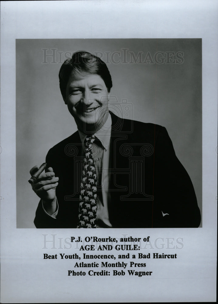 Press Photo P.J.O'Rourke AGE AND GUILE Author - dfpd33863- Historic Images
