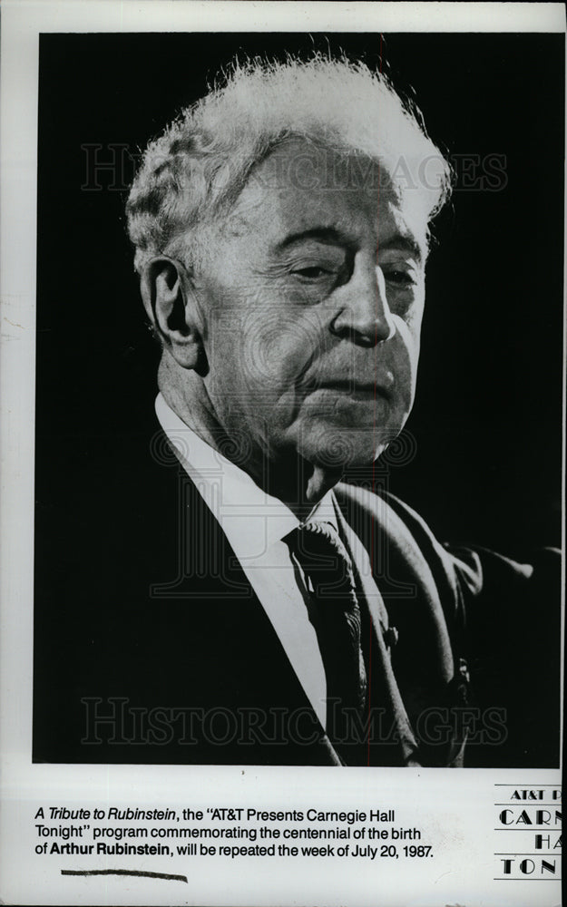 Press Photo Arthur Rubinstein - dfpd36713- Historic Images