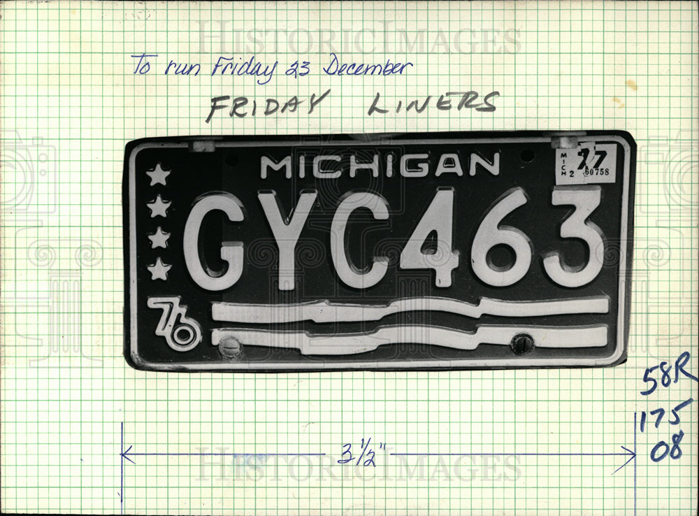 Press Photo License Plate - dfpd38045- Historic Images