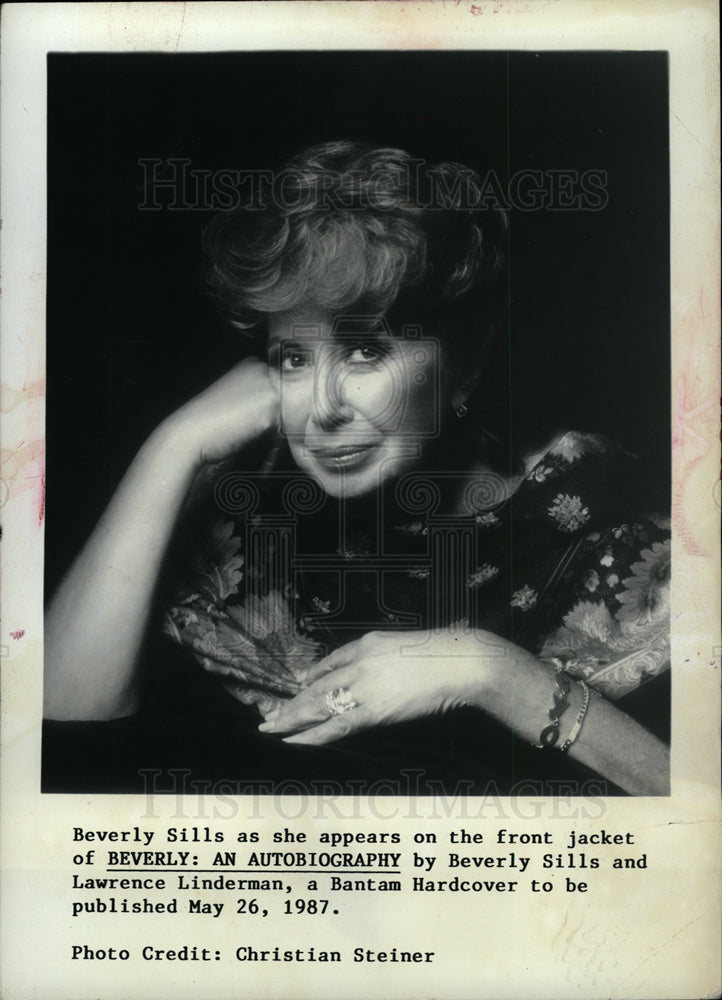 1987 Press Photo Beverly Sills operatic soprano - dfpd38911- Historic Images