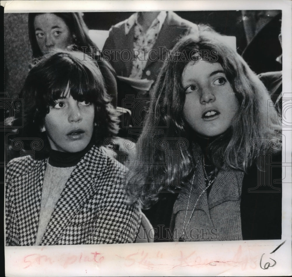 1974 Press Photo Caroline & John Kennedy Jr at Senate Subcommittee - ftx00535