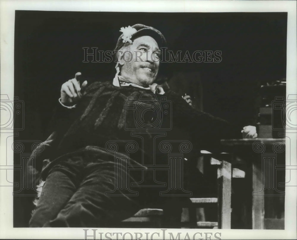 1986 Press Photo Actor Anthony Quinn in "Zorba" Musical - ftx01475