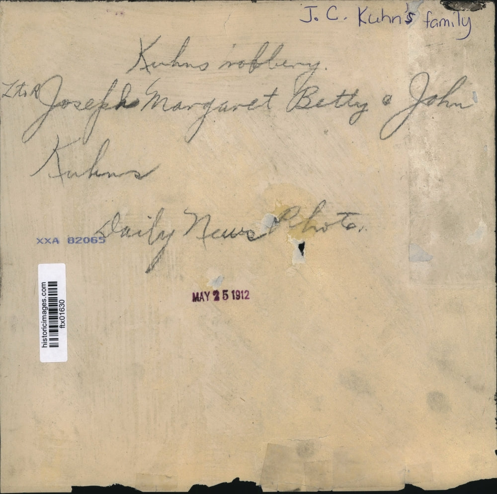 1912 Press Photo JC Kuhn's Children - ftx01630